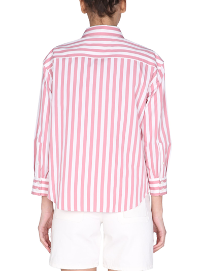 Shop Jil Sander Striped Pattern Shirt In Multicolor