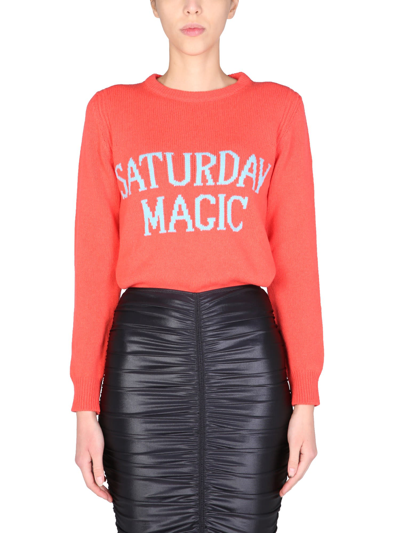 Shop Alberta Ferretti Saturday Magic Sweater In Rosso