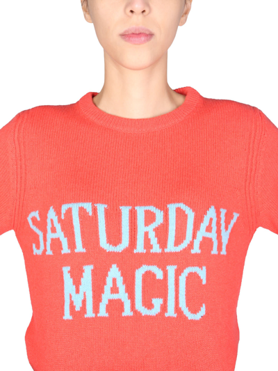 Shop Alberta Ferretti Saturday Magic Sweater In Rosso