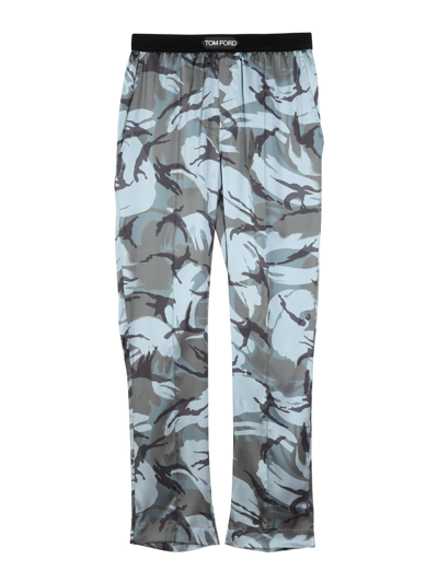 Shop Tom Ford Silk Pajamas Trousers In Multicolor