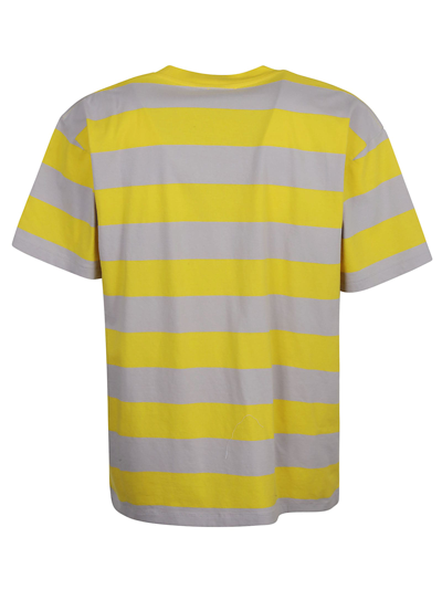 Shop Aries Stripe T-shirt In Lilac/orange