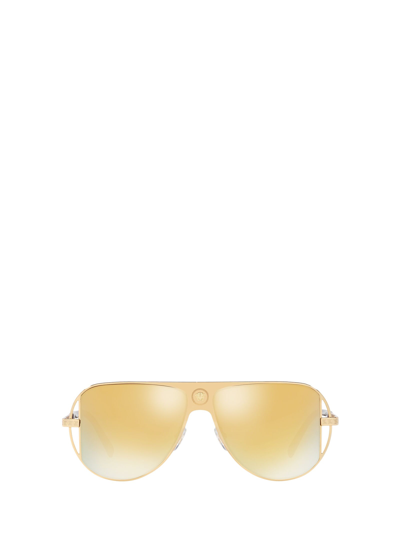 Shop Versace Ve2212 Gold Sunglasses