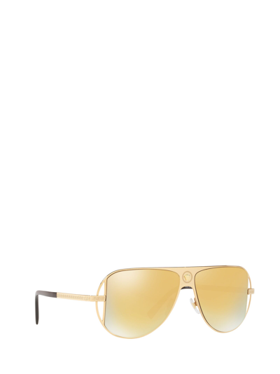 Shop Versace Ve2212 Gold Sunglasses