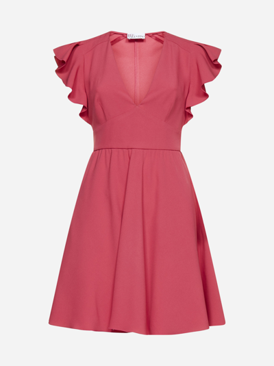 Shop Red Valentino Viscose-blend Belted Mini Dress