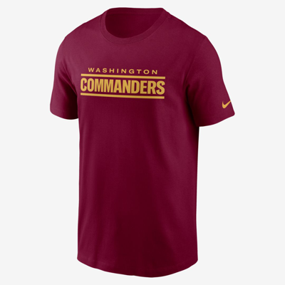 Shop Nike Men's Wordmark Essential (nfl Washington Commanders) T-shirt In Red