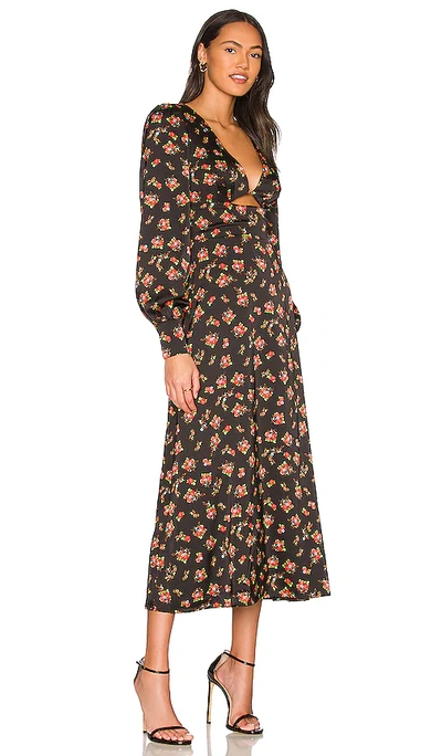 Shop Afrm Viola Midi Dress In Black