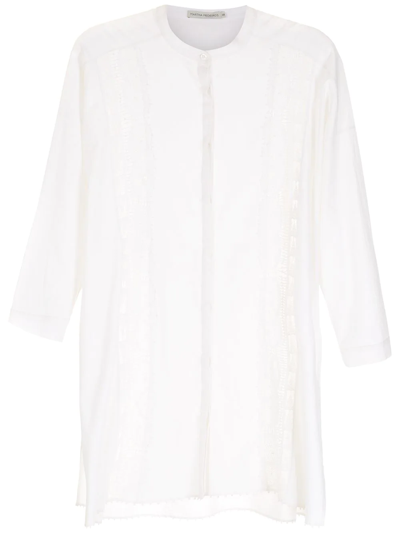 Shop Martha Medeiros Linen Antonia Beach Mini Dress In White