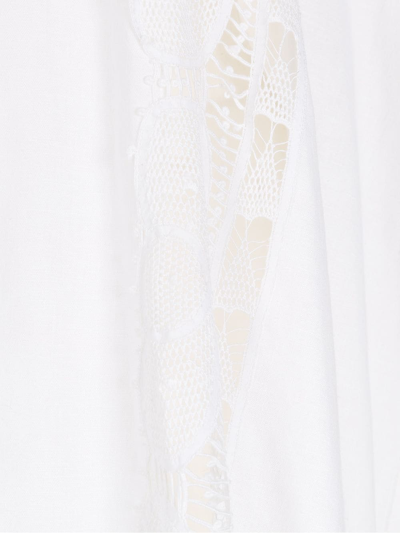 Shop Martha Medeiros Linen Antonia Beach Mini Dress In White