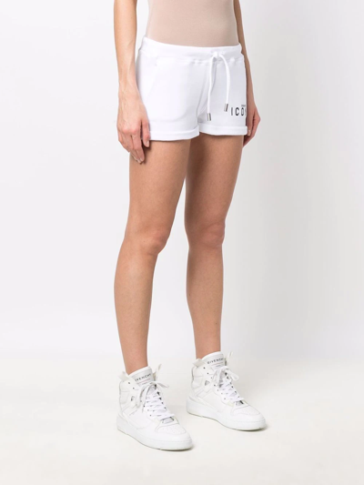 Shop Dsquared2 Logo-print Mini Shorts In White