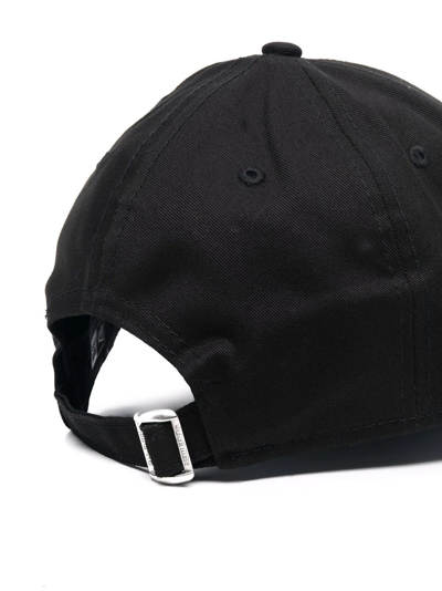 New Era Mens Blk Whi 9forty New York Yankees Brand-embroidered Cotton-canvas Baseball Cap In Black