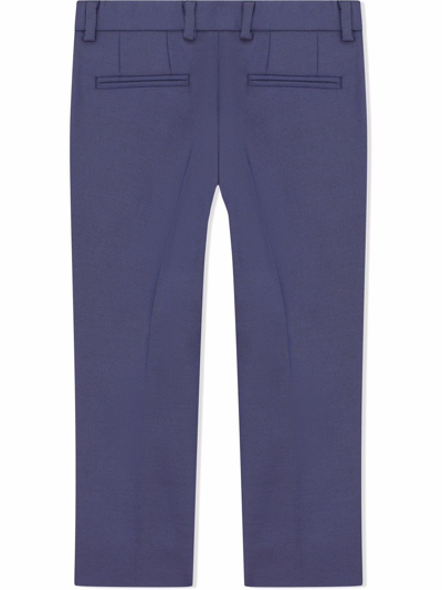 Dolce & Gabbana Tailored Wool-blend Trousers In Blue