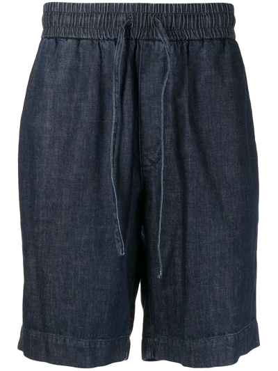 Shop Ymc You Must Create Jay Drawstring Denim Shorts In Blue