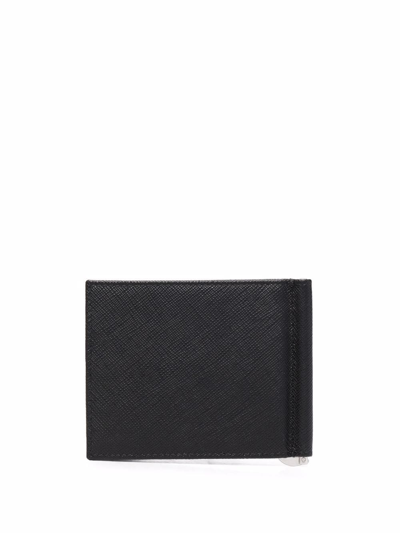 Prada Saffiano Leather Bi-fold Wallet In Black