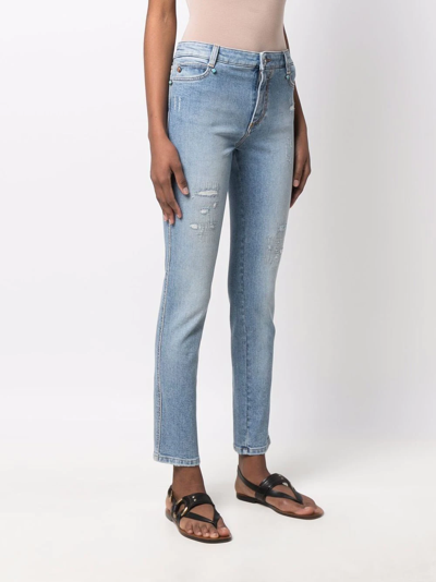 Shop Ermanno Scervino Mid-rise Straight-leg Jeans In Blue