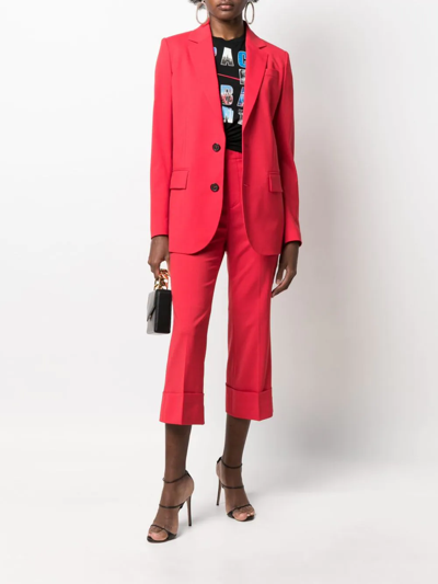 Dsquared2 Notched-lapel Single-breasted Blazer In Red