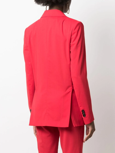 Dsquared2 Notched-lapel Single-breasted Blazer In Red