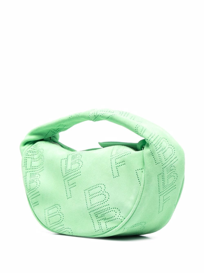 Shop By Far Baby Cush Perforated Mini Bag In Green