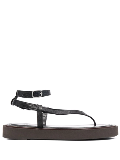 Shop By Far Cece Wraparound Sandals In Black