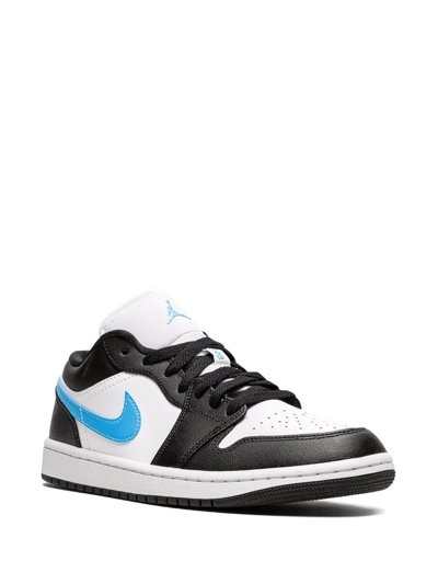 Shop Jordan Air  1 Low "black/university Blue" Sneakers