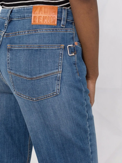 Zadig & Voltaire Cropped Slim-fit Jeans In Blue