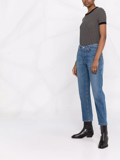 Zadig & Voltaire Cropped Slim-fit Jeans In Blue