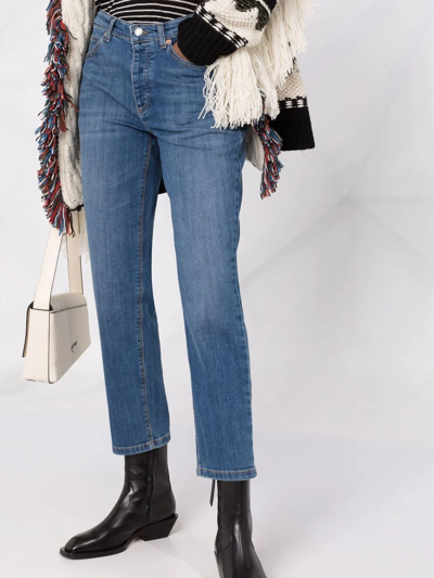 Zadig & Voltaire Cropped Slim-fit Jeans In Blue
