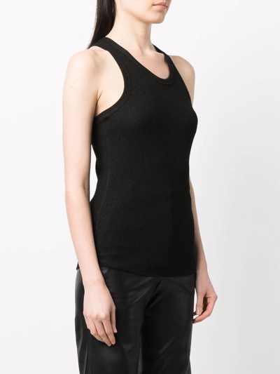 Shop Dorothee Schumacher Ribbed-knit Tank Top In Black