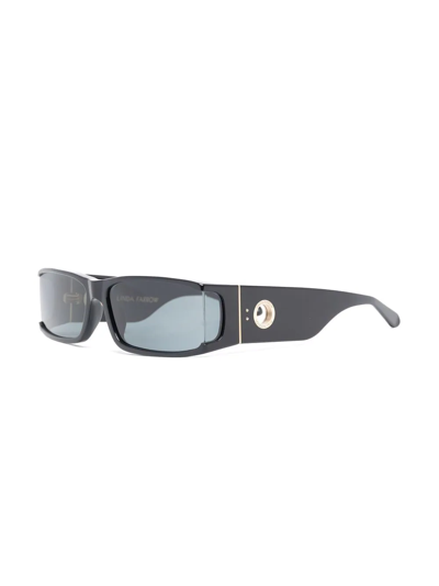 Shop Linda Farrow Mya Rectangle-frame Sunglasses In C1sun
