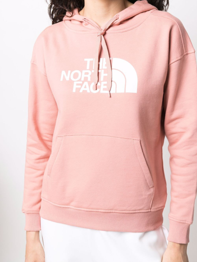 Shop The North Face Logo-print Hoodie In Pink