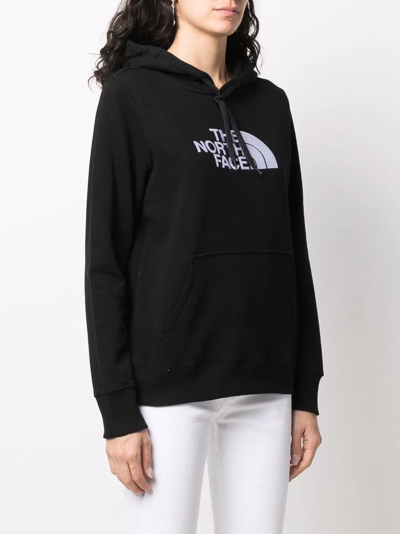 Shop The North Face Embroidered-logo Drawstring Hoodie In Black