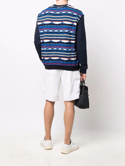 Missoni Crew Neck Sweatshirt In Blue