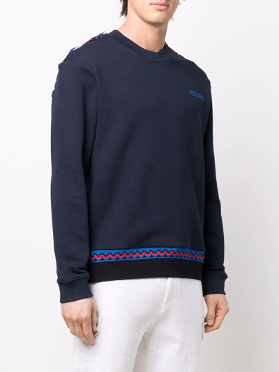 Missoni Crew Neck Sweatshirt In Blue