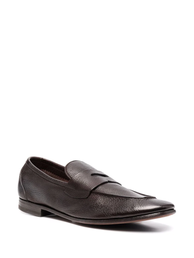 Shop Henderson Baracco Slip-on Leather Loafers In Brown
