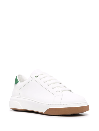 Shop Dsquared2 Bumper Leather Sneakers In White