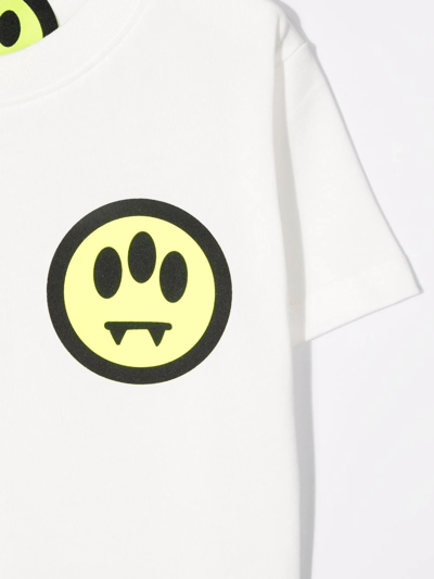 Barrow Smile-print Short-sleeve T-shirt In White