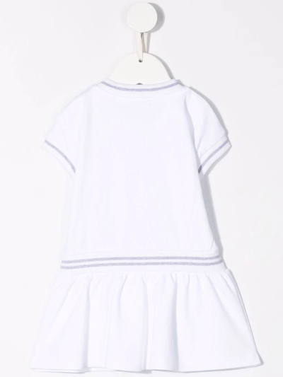 Shop Moschino Teddy Bear-motif Cotton Dress In White