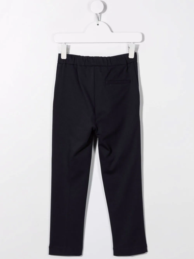 Shop Paolo Pecora Mid-rise Slim-fit Trousers In Blue