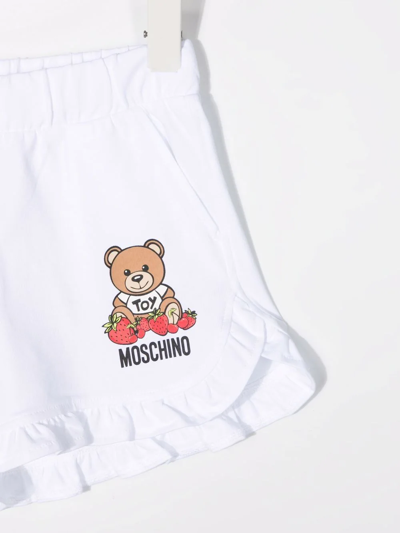 Shop Moschino Teddy Bear-print Shorts In White