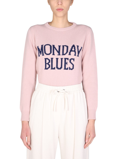 Shop Alberta Ferretti "monday Blues" Sweater In Pink
