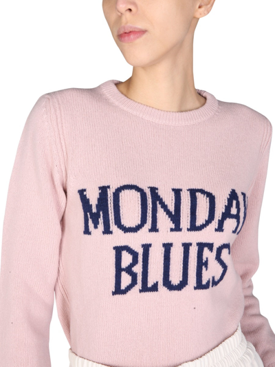 Shop Alberta Ferretti "monday Blues" Sweater In Pink