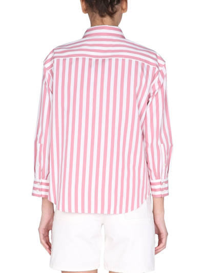 Shop Jil Sander Striped Pattern Shirt In Multicolour
