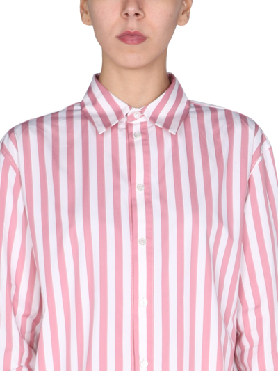 Shop Jil Sander Striped Pattern Shirt In Multicolour