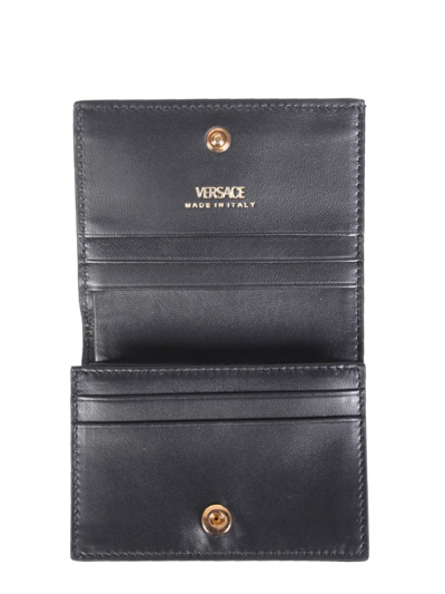 Shop Versace The Medusa Wallet In Black