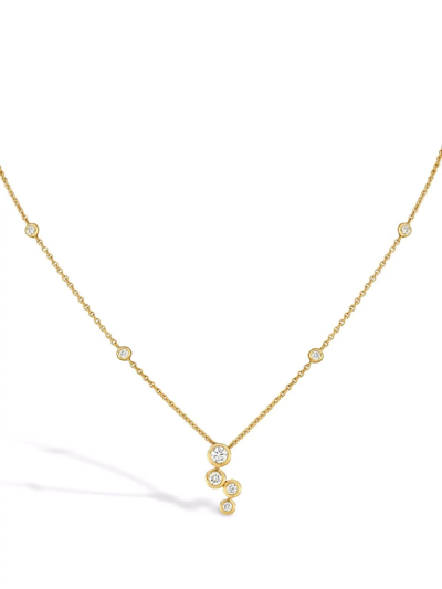 Shop Pragnell 18kt Rose Gold Bubbles Diamond Drop Pendant Necklace In Pink