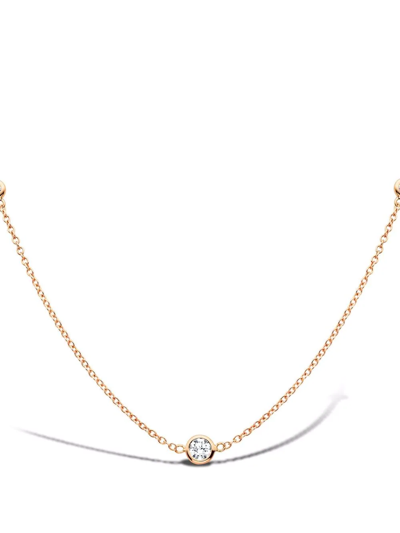 Shop Pragnell 18kt Rose Gold Sundance Diamond Pendant Necklace In Pink