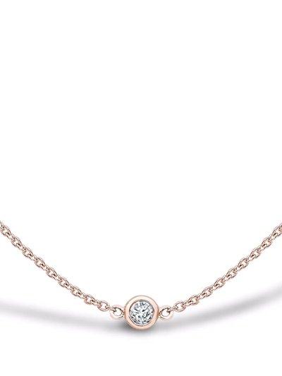 Shop Pragnell 18kt Rose Gold Sundance Diamond Necklace In Pink