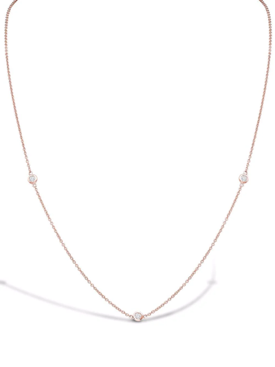 Shop Pragnell 18kt Rose Gold Sundance Diamond Necklace In Pink