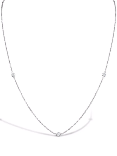 Shop Pragnell 18kt White Gold Sundance Diamond Necklace In Silver
