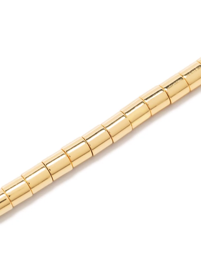 Shop Federica Tosi Cylinder-bead Necklace In Gold