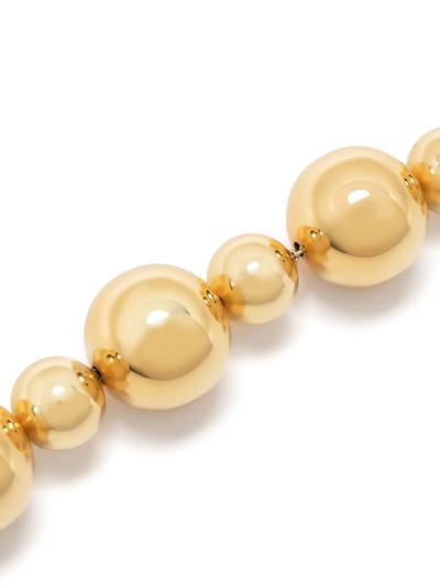 Shop Federica Tosi Gradient-bead Necklace In Gold